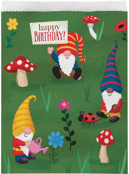 Party Gnomes 8 Pack 22cm Paper Party Favour Treat Bags – Main Image