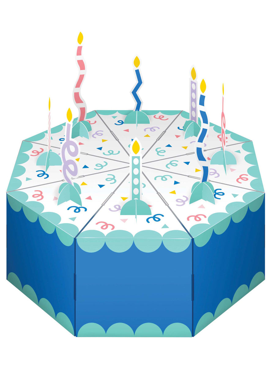 Party Patterns Birthday Cake 3D Centrepiece Favour Boxes – Main Image