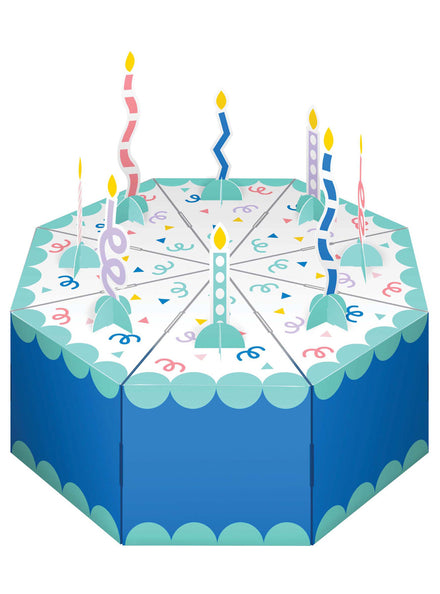 Party Patterns Birthday Cake 3D Centrepiece Favour Boxes – Main Image