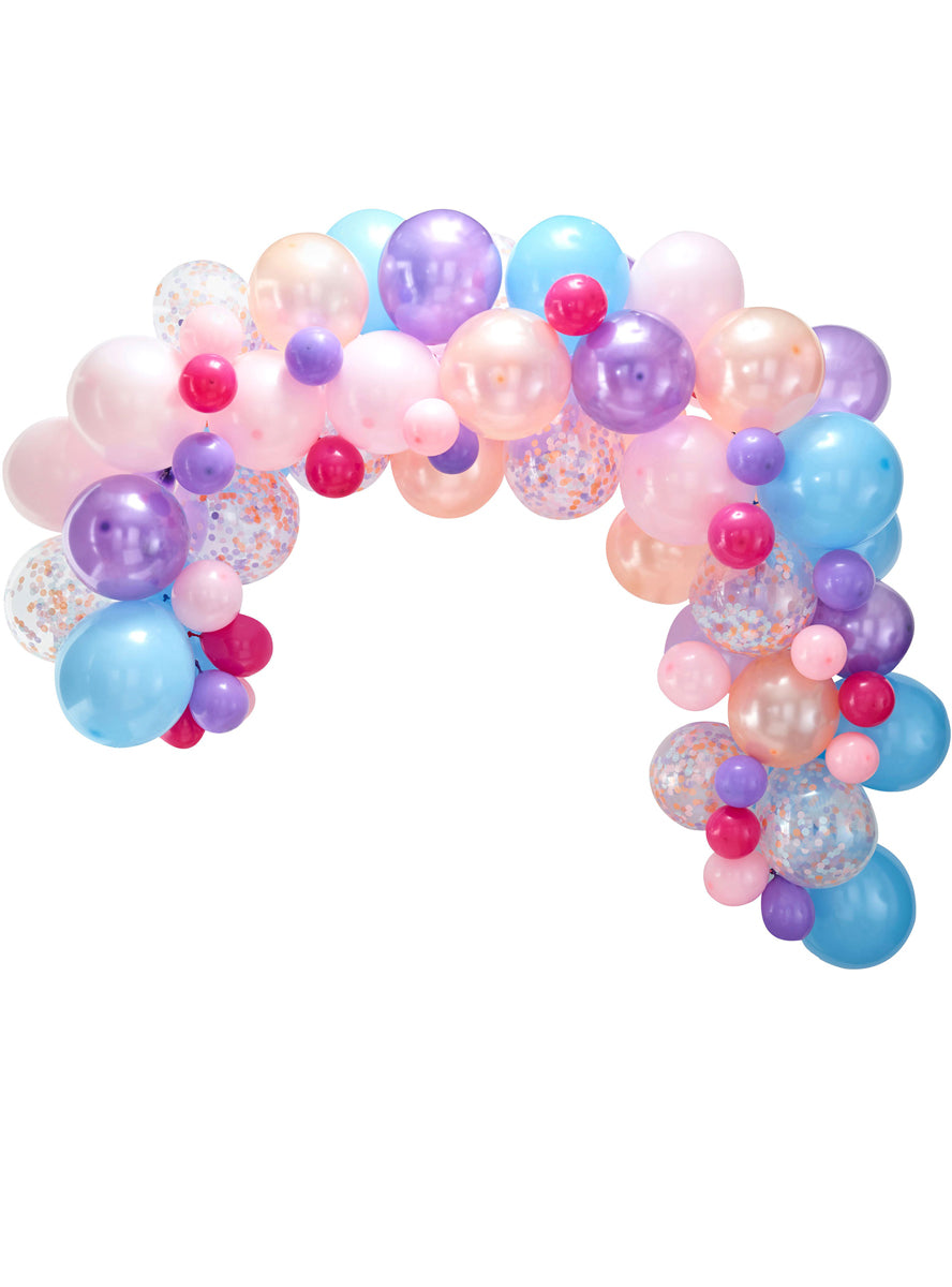 Pastel Pink Purple And Blue Deluxe 70 Latex Ballon Arch Kit Am Ba 307 Main Image