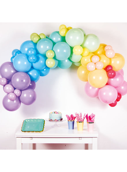 Pastel Rainbow Diy 78 Latex Balloon Garland Kit Am 9909314