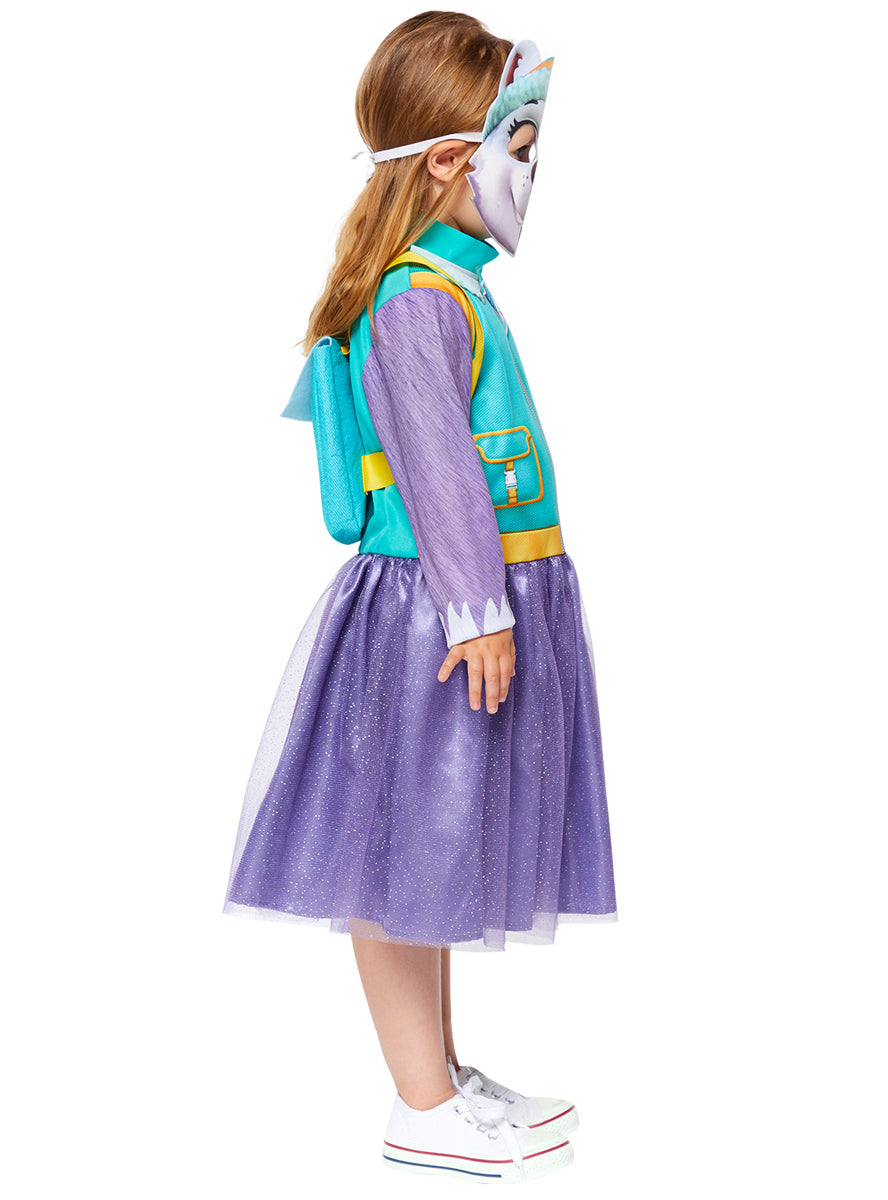 Girls Paw Patrol Everest Purple Tutu Costume - Side Image