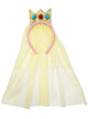 Image of Peachy Princess Crown Costume Headband With Yellow Veil