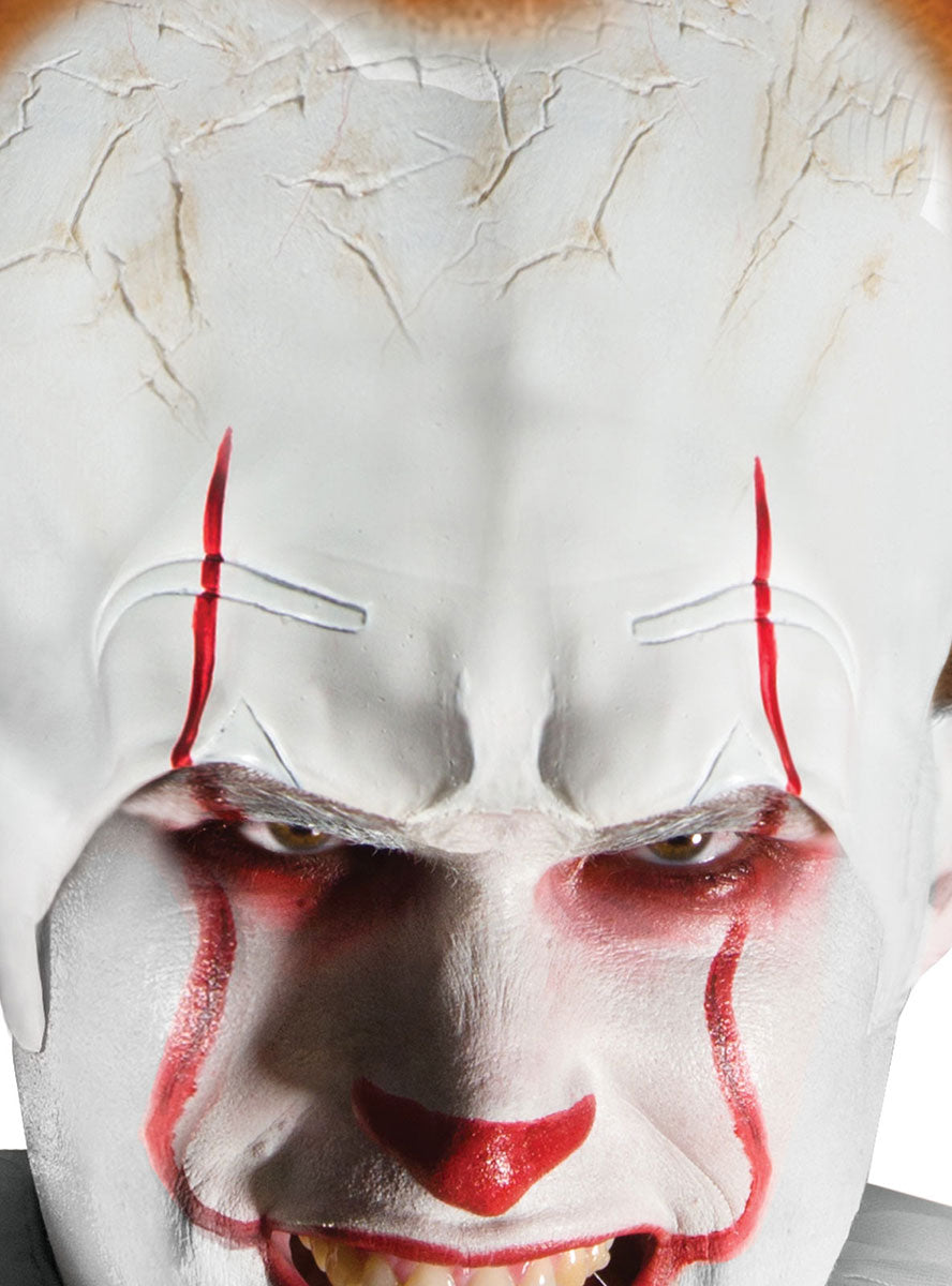Pennywise Adults Latex Headpiece With Attached Wig - Close Image 2