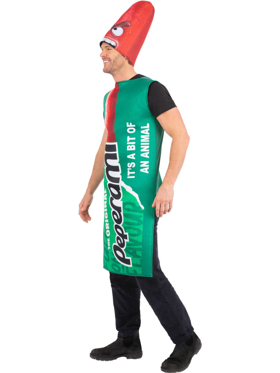 Novelty Break Out Peperami Costume for Adults - Side Image