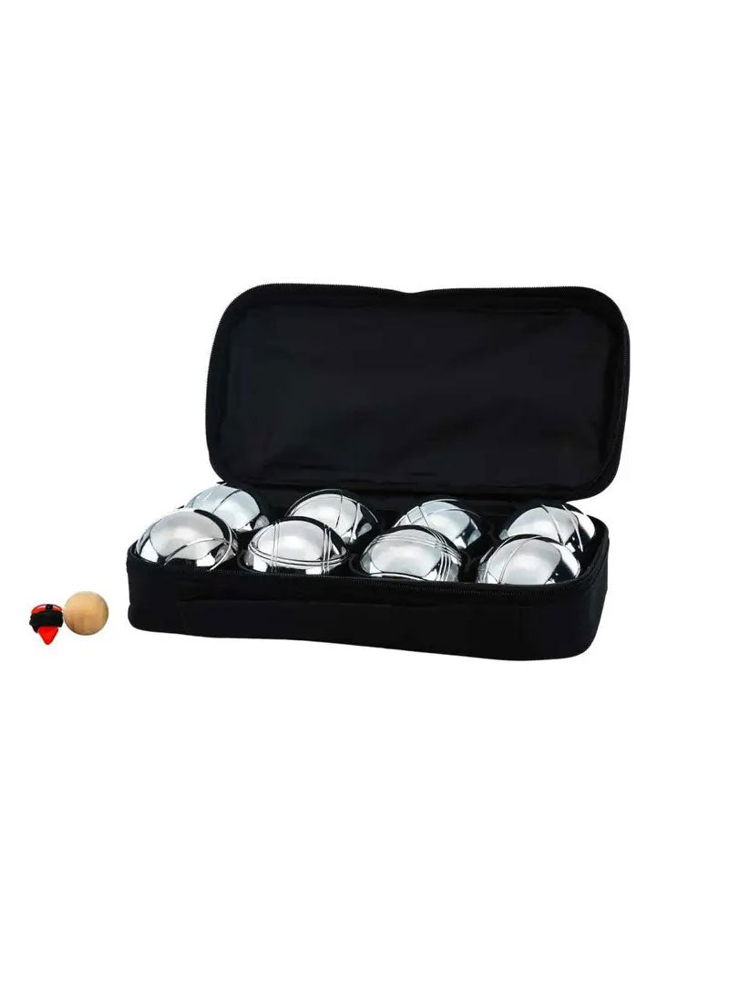Petanque Deluxe Silver 8 Metal Balls Bocce Game - Alternative Image