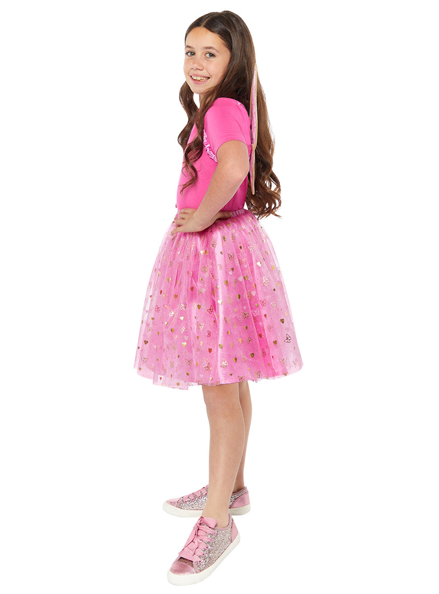 Pink Butterfly Fairy Girls Costume Accessory Kit - Side Image