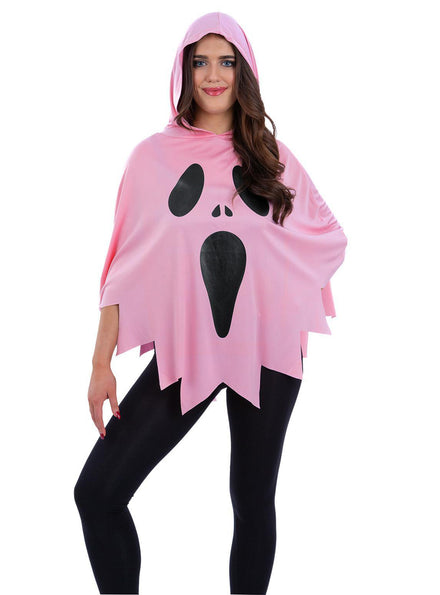 Womens  pink scream ghostface costume poncho - Main image