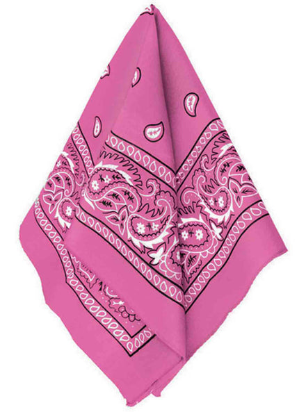 Pink Paisley Print Bandanna Accessory