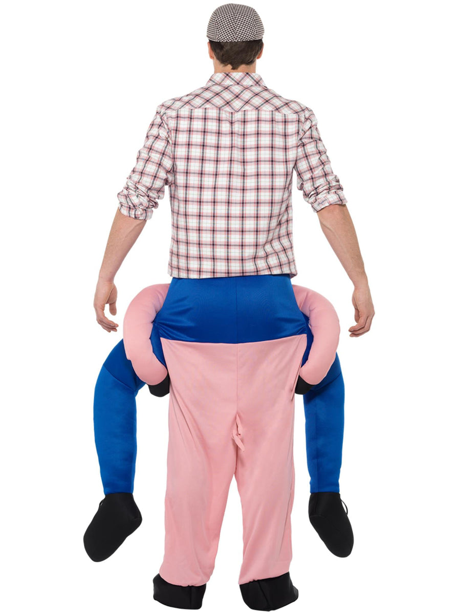 Adults Piggyback Pig Novelty Costume - Back Image