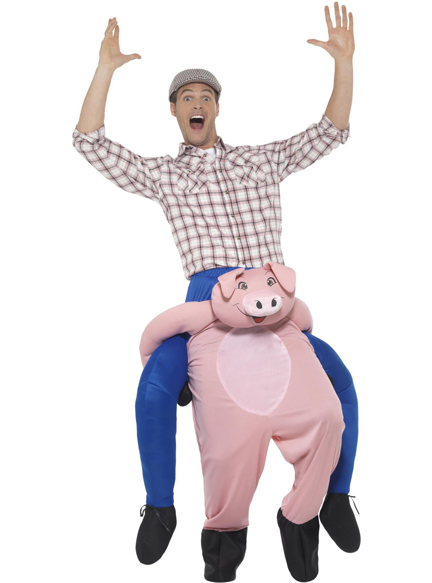 Adults Piggyback Pig Novelty Costume - Main Image