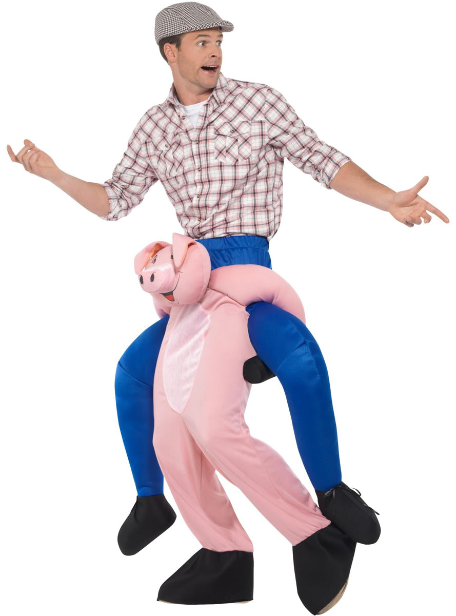 Adults Piggyback Pig Novelty Costume - Side Image
