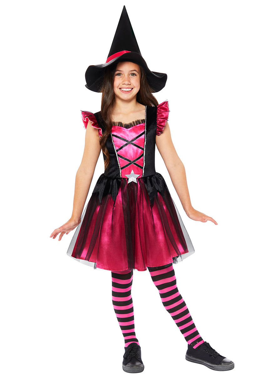 Pink Tutu Witch Girls Halloween Costume - Main Image