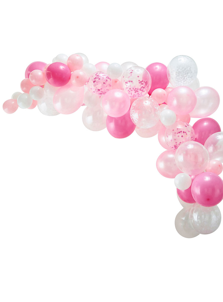 Balloon Arch Kit in Pink and White - Main Image