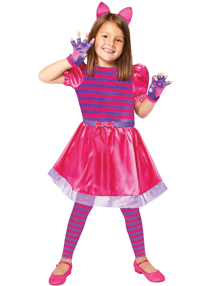 Classic Girls Storybook Cheshire Cat Costume - Main Image