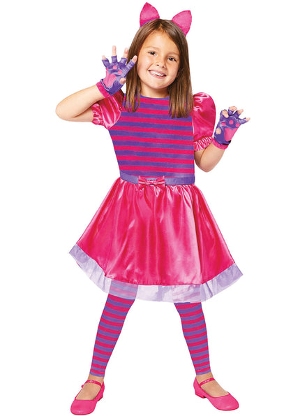 Classic Girls Storybook Cheshire Cat Costume - Main Image