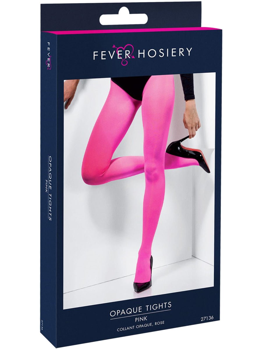 Opaque Full Length Hot Pink Stockings - Packaging Image