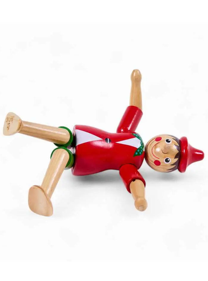 Pinocchio Kids Red Wooden Toy Puppet - Alternative Image 3