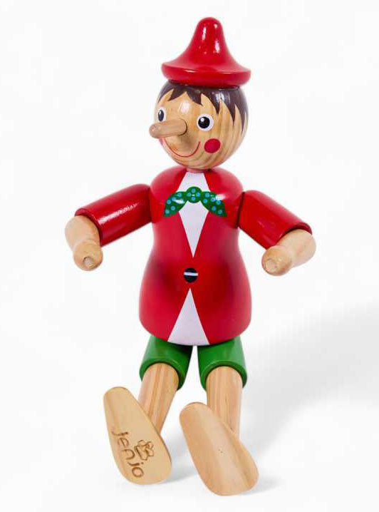 Pinocchio Kids Red Wooden Toy Puppet - Alternative Image 4