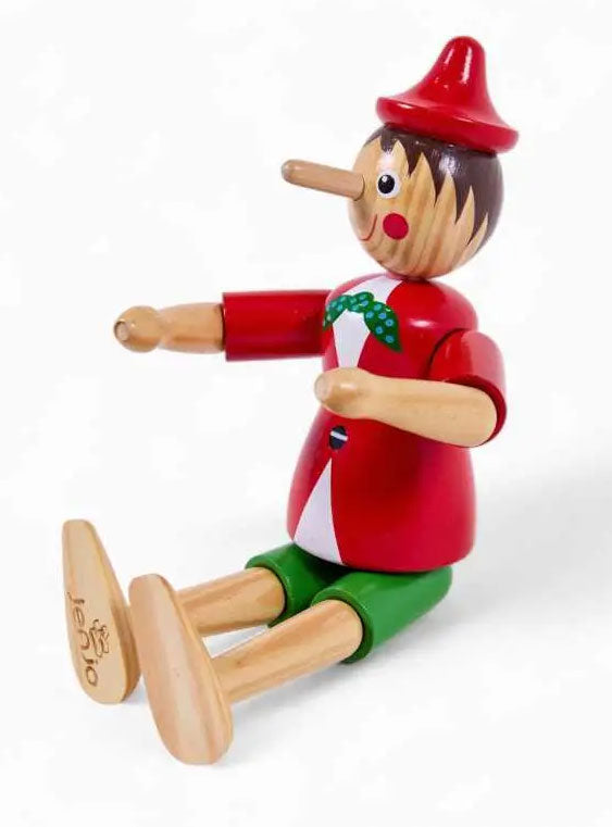 Pinocchio Kids Red Wooden Toy Puppet - Alternative Image 5