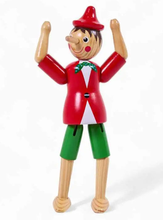 Pinocchio Kids Red Wooden Toy Puppet - Alternative Image 6
