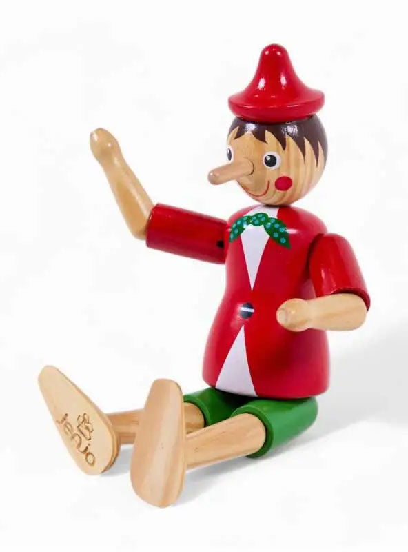 Pinocchio Kids Red Wooden Toy Puppet - Alternative Image 8
