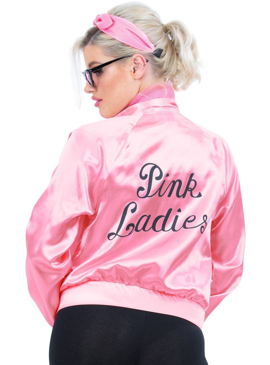 Plus Size Pink Ladies Womens Grease Jacket and Accessory Set - Alternate Image