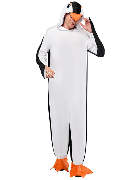 Plush Penguin Adults Animal Onesie - Main Image