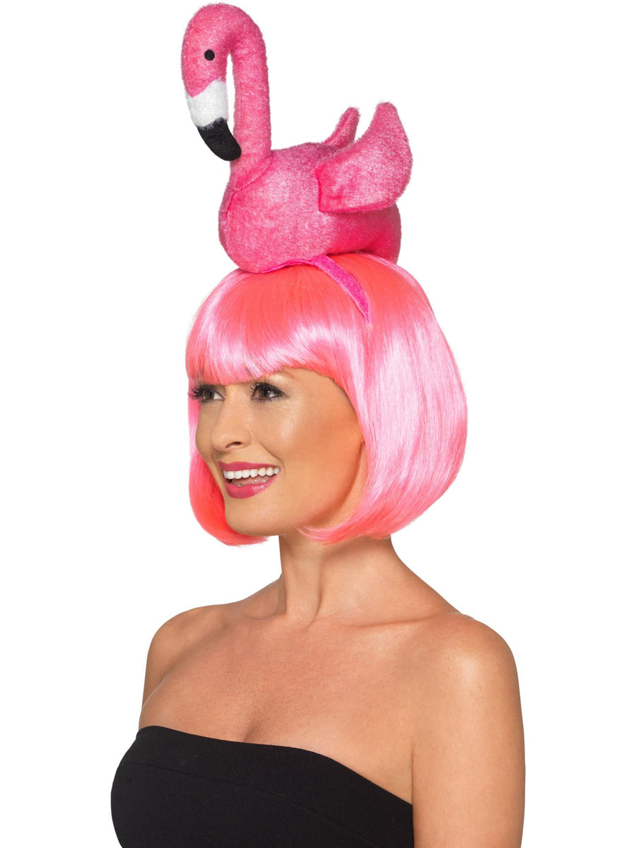 Novelty Plush Pink Flamingo Headband - Main Image