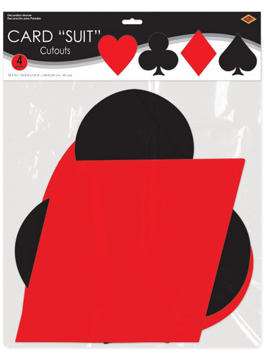 Casino Night Card Suit Cut Outs - Packaging Image