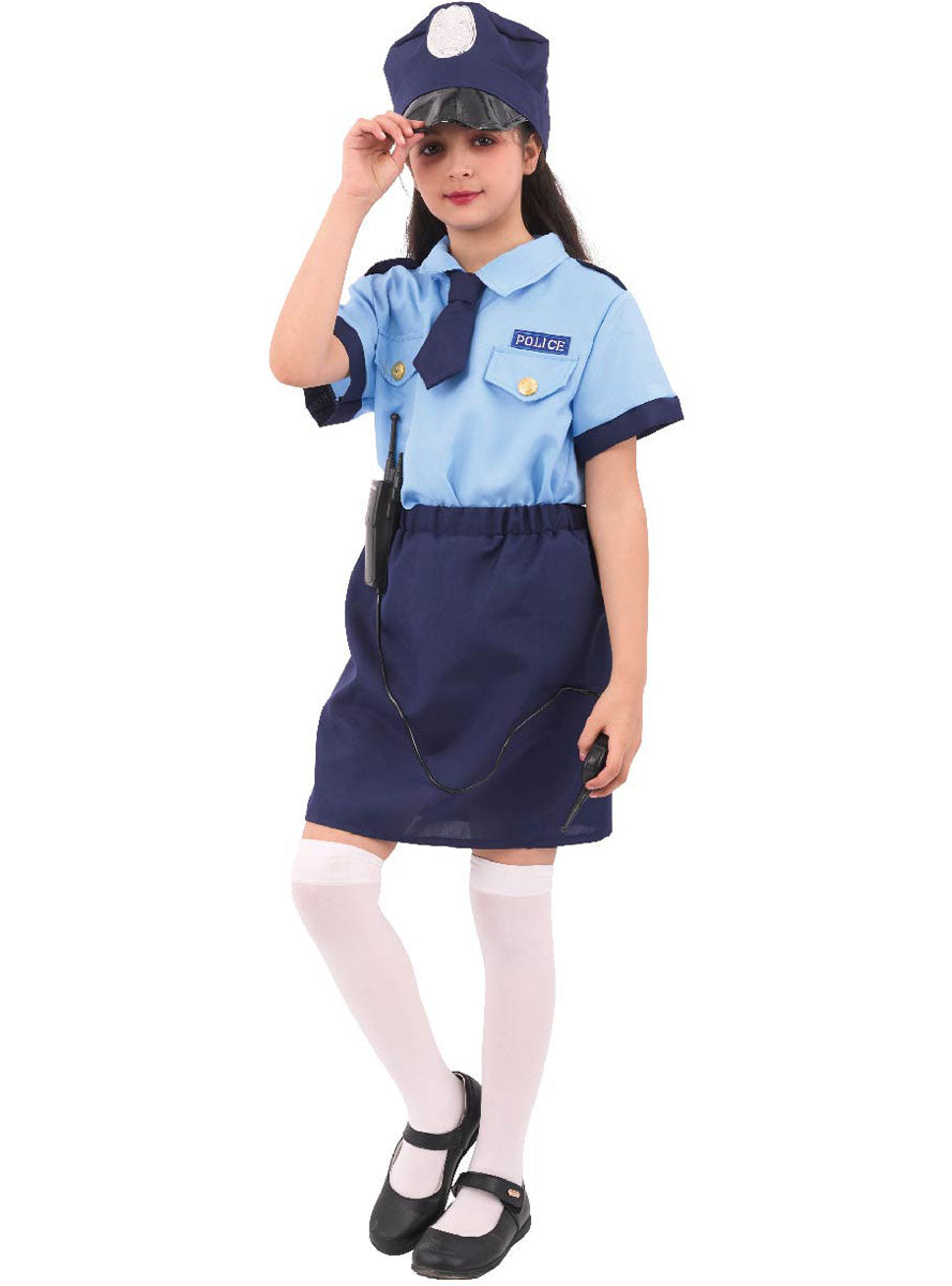 Alternate Image of Classic Blue Girls Police Girl Costume