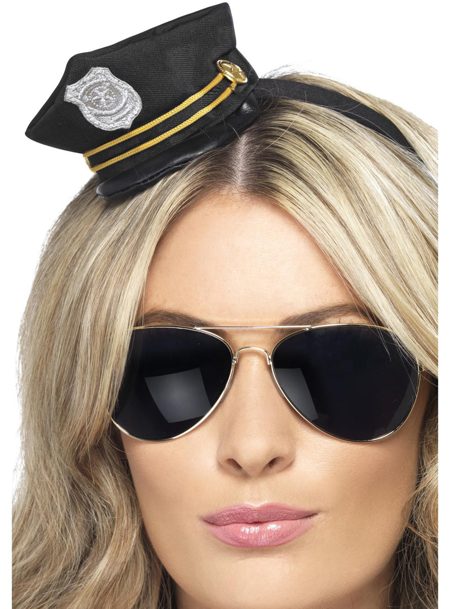 Mini Police Officer Hat Novelty Costume Headband