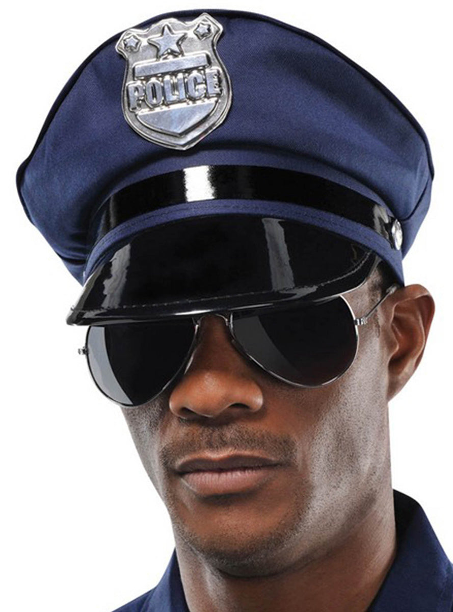 Black Aviator Glasses Police Officer Costume Glasses