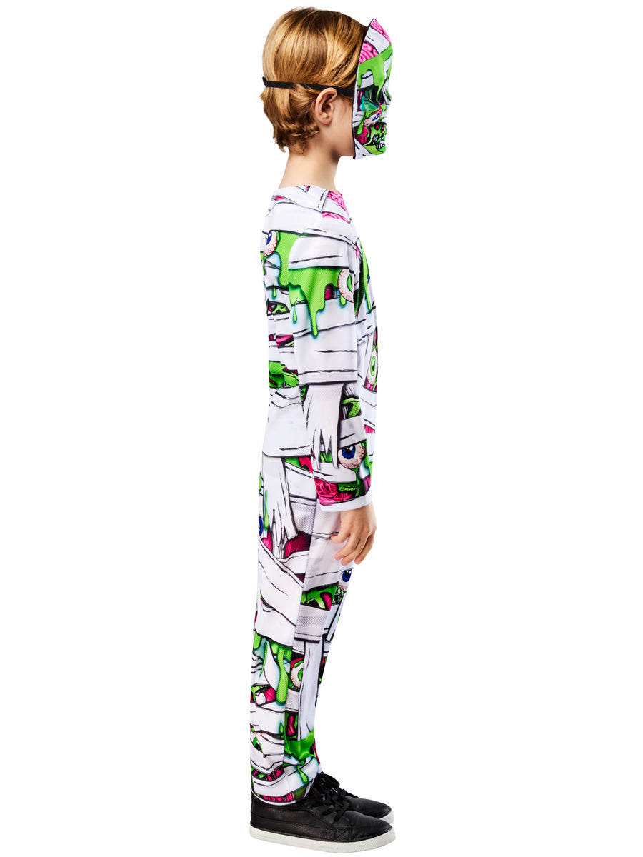 Halloween Pop Art Mummy Boys Costume - Side Image