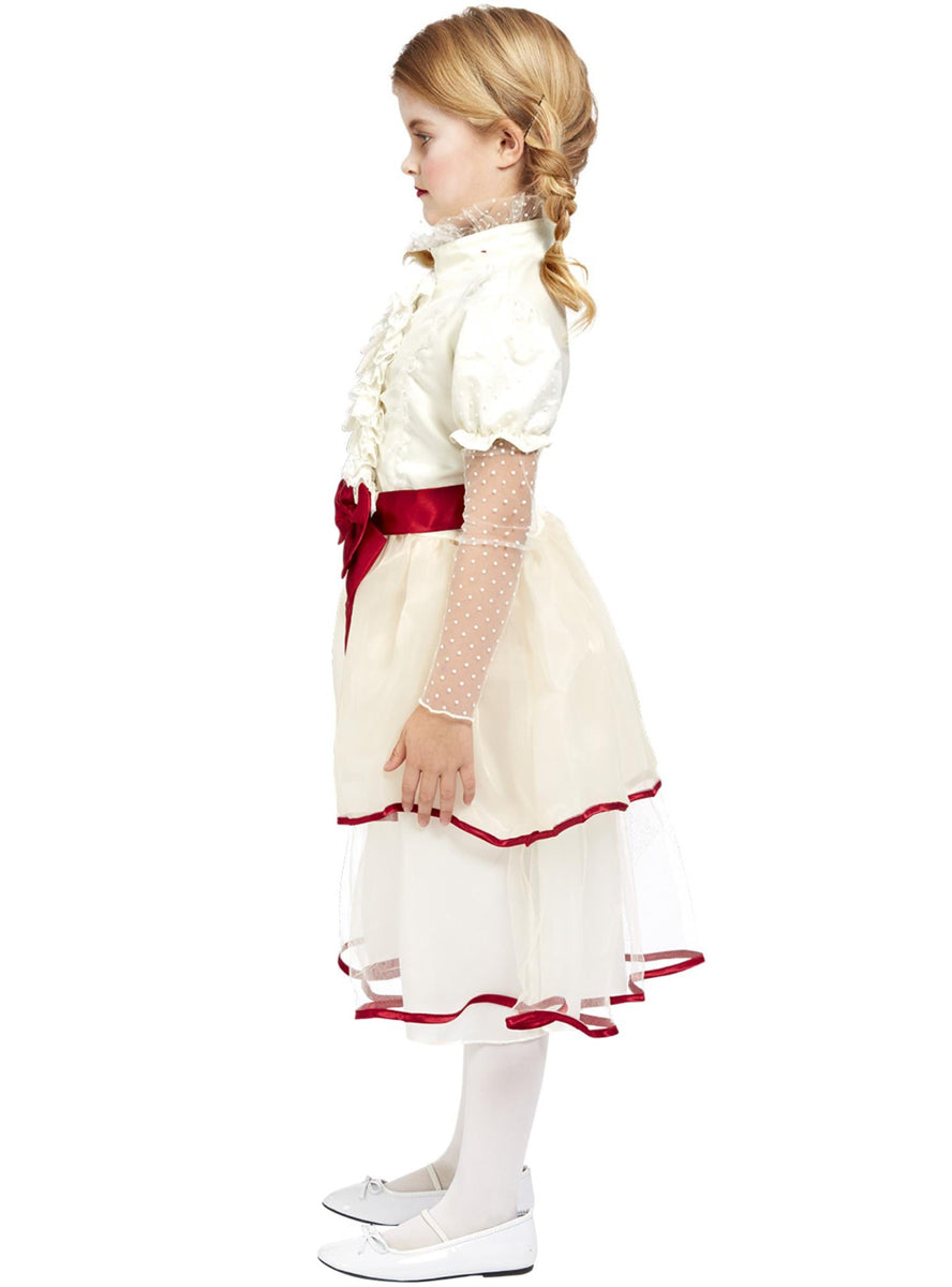 Girls annabelle halloween costume - side image