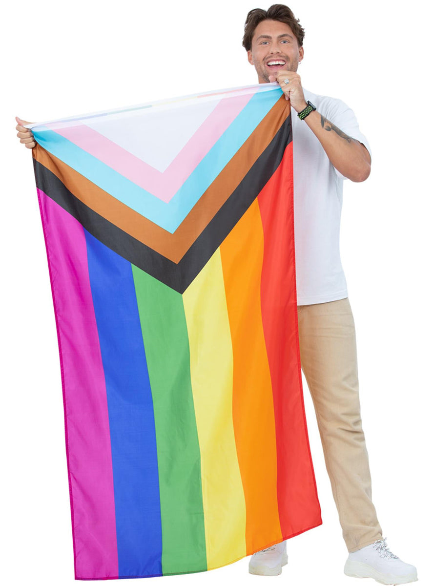 Large LGBITQ Mardi Gras Pride Flag - Main Image