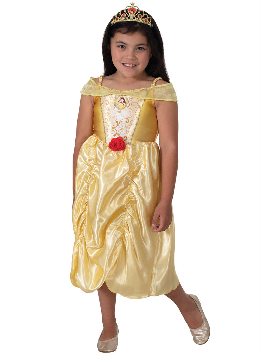 Main Image of Princess Belle Girls Disney Costume And Tiara Set