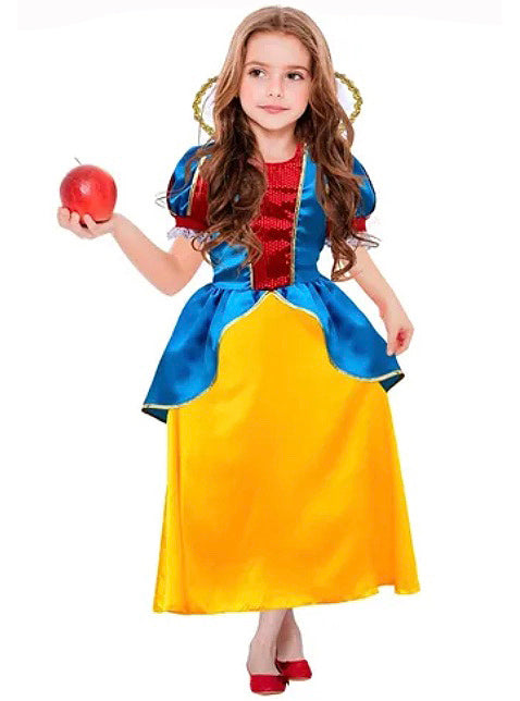 Princess Snow White Girls Costume - Main Image
