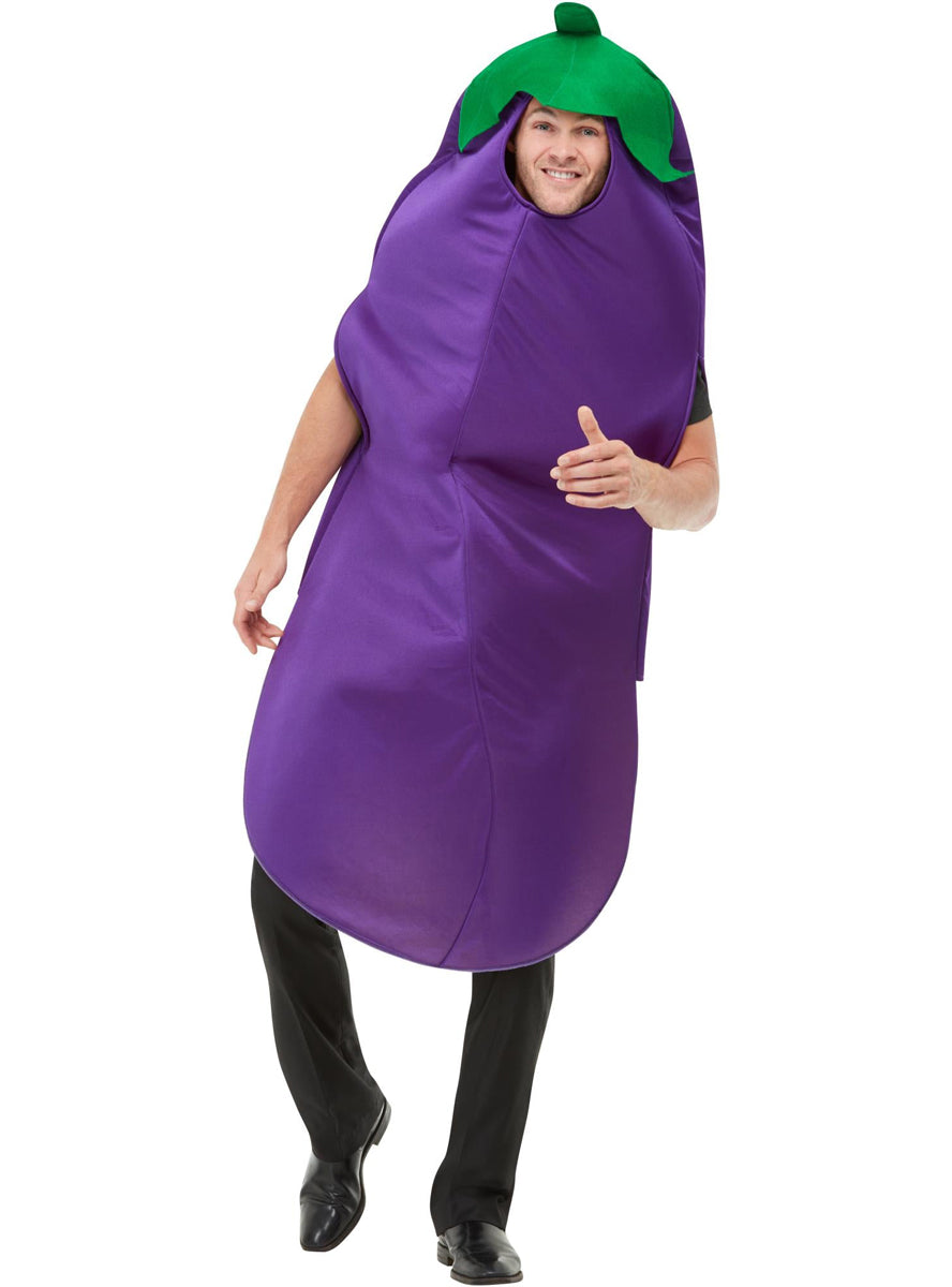 Mens funny veggie eggplant costume - Main image