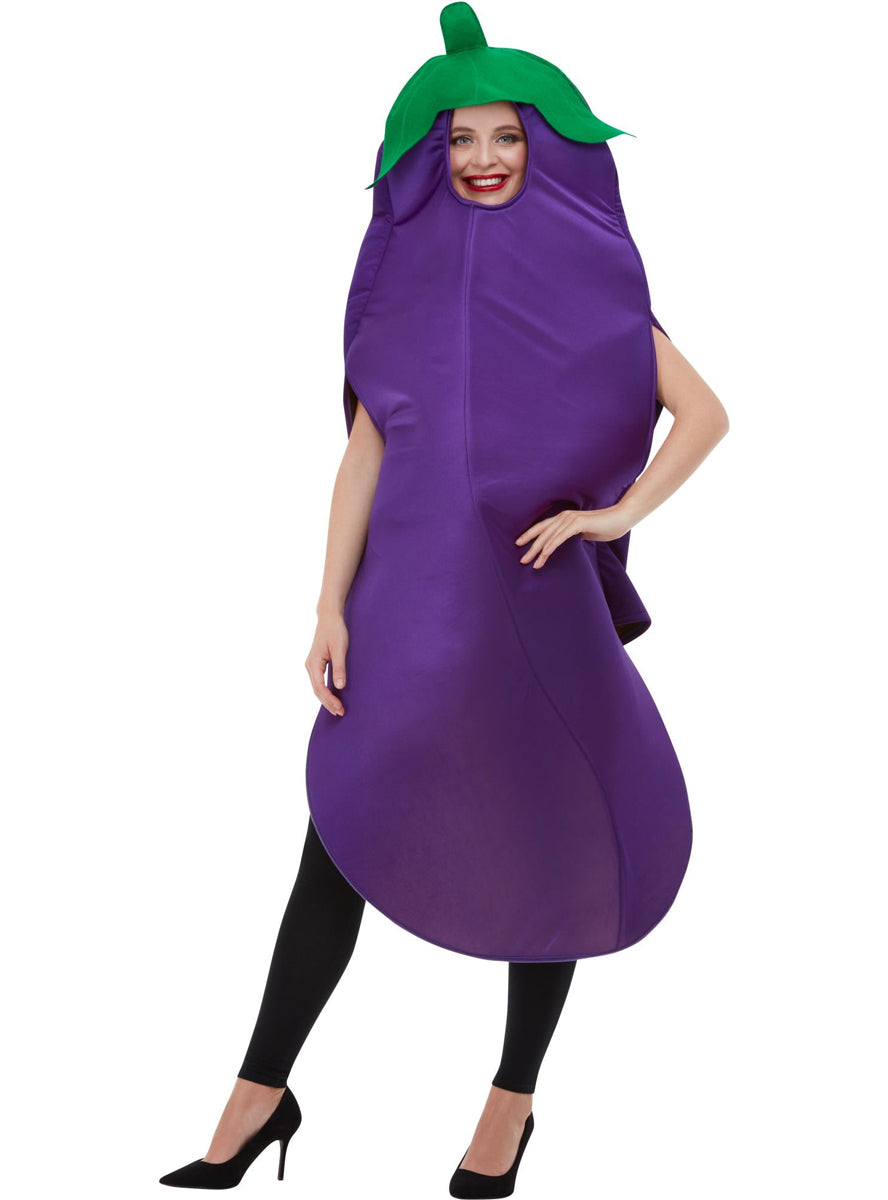 womens funny veggie eggplant costume - Main image