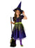 Purple And Green Witch Girls Halloween Costume - Main Image