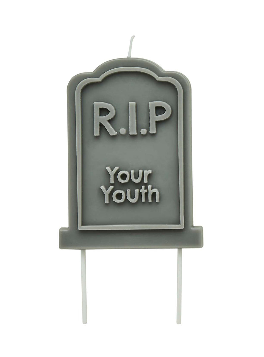 RIP Your Youth Gravestone Birthday Candle - Alternative Image