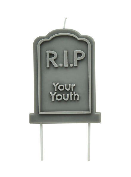 RIP Your Youth Gravestone Birthday Candle - Alternative Image