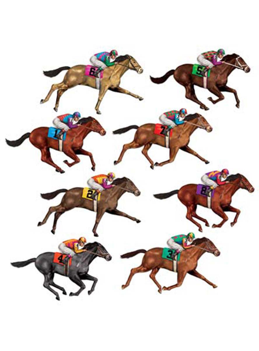 8 Pack Horse Racing Cut Outs - Main Image