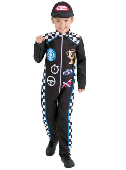 Boys driving race suit costume - Main image
