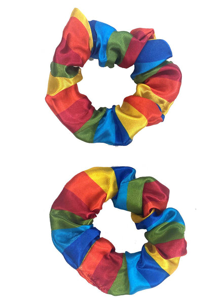 2 Pack of Rainbow Hair Scrunchies
