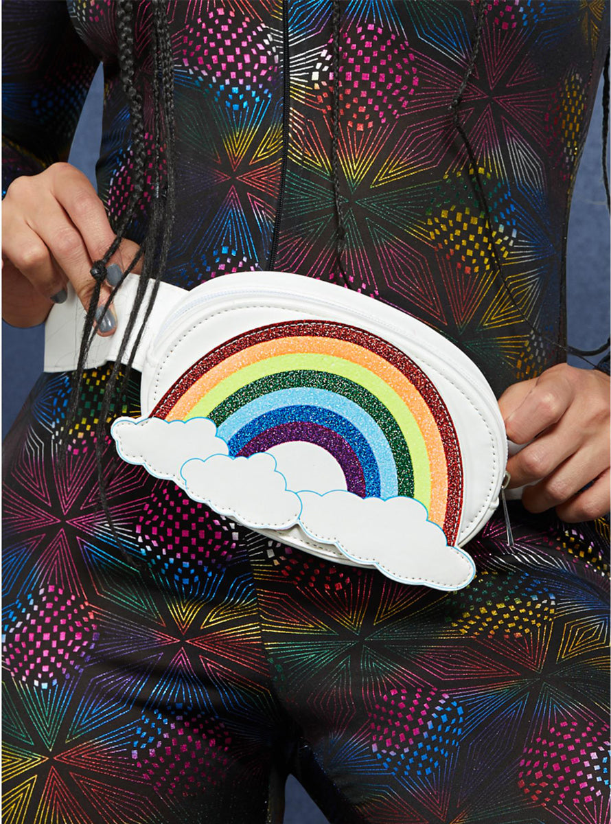 Adults Rainbow Glitter Bum Bag - Main Image