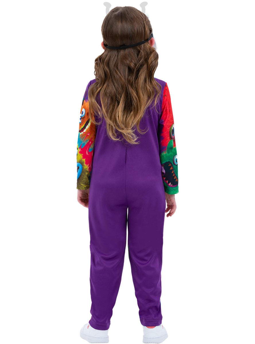 Toddler Rainbow Monster Costume - Back  Image