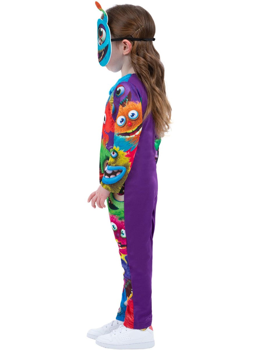 Toddler Rainbow Monster Costume - Side Image