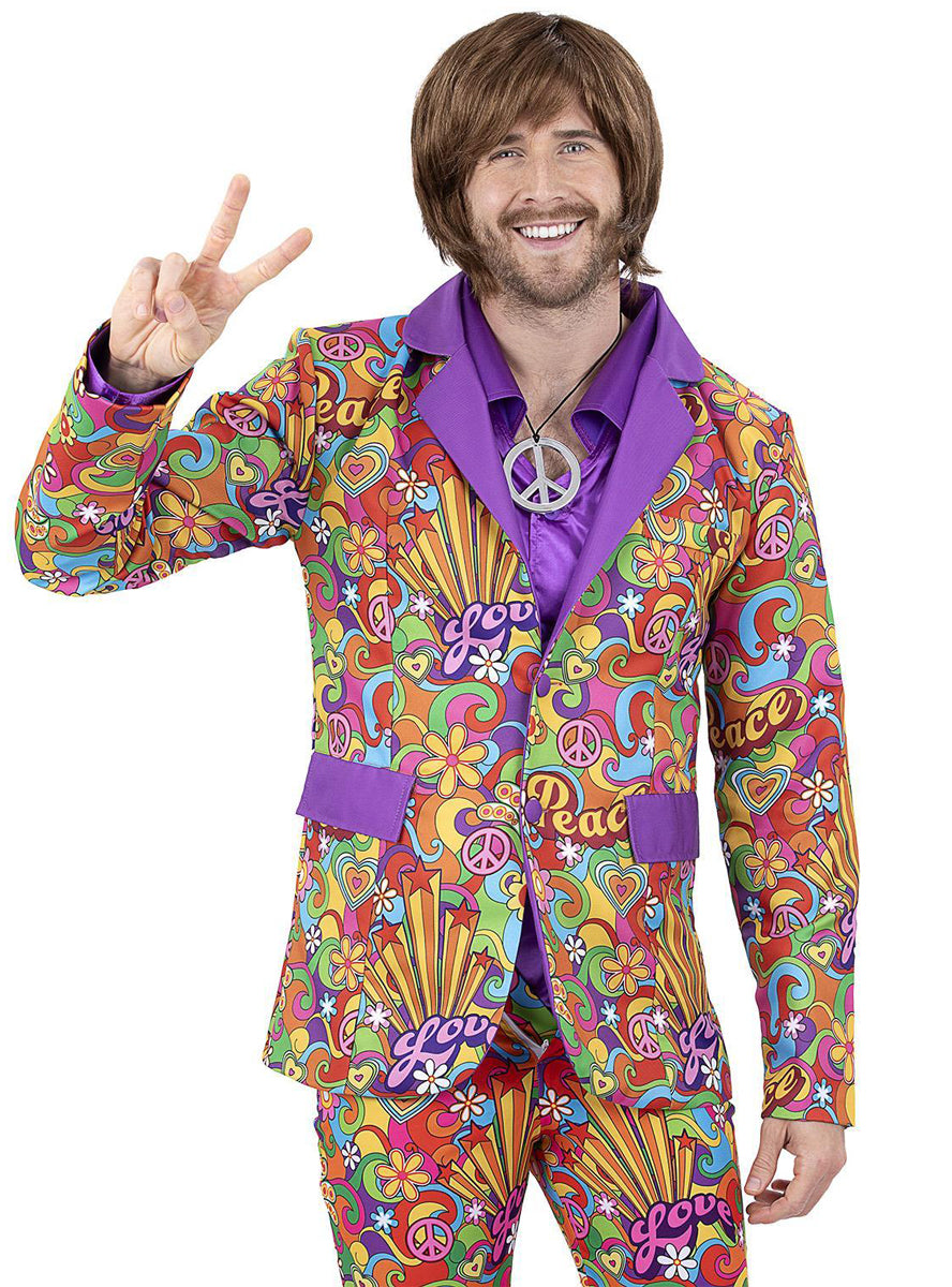 Mens 1960s psychedelic hippie jacket - Main image
